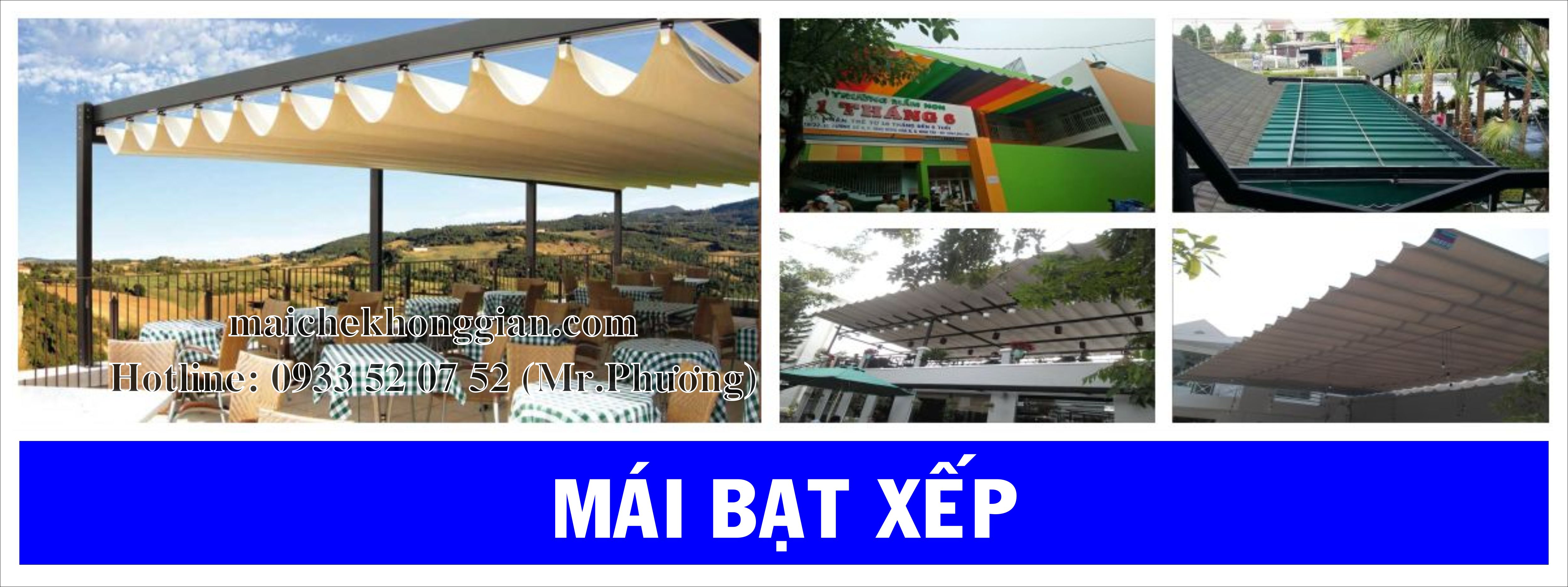 mái bạt xếp