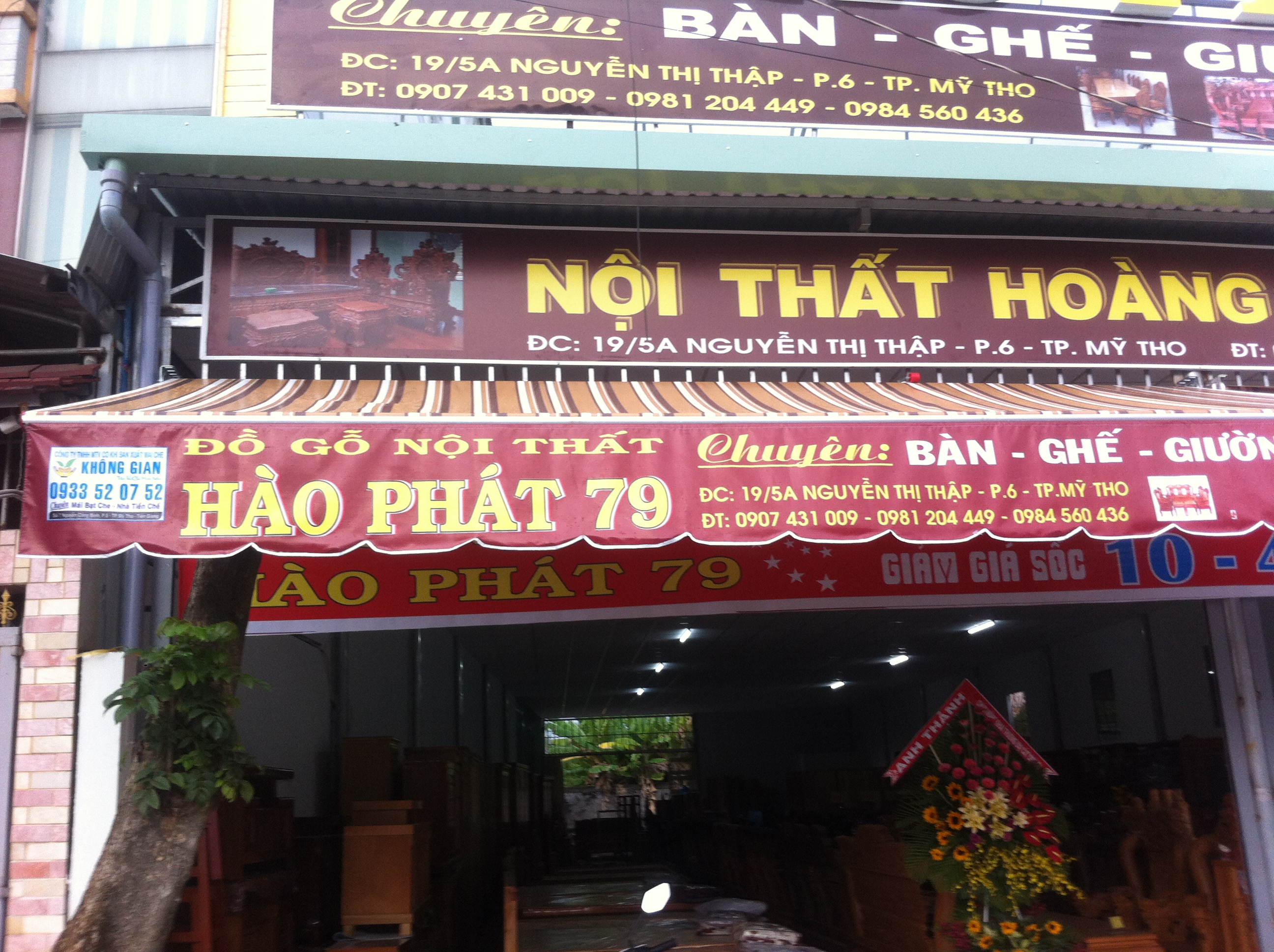 Mái Hiên Quảng Cáo Cửa Hàng Quận Bình Thủy Cần Thơ
