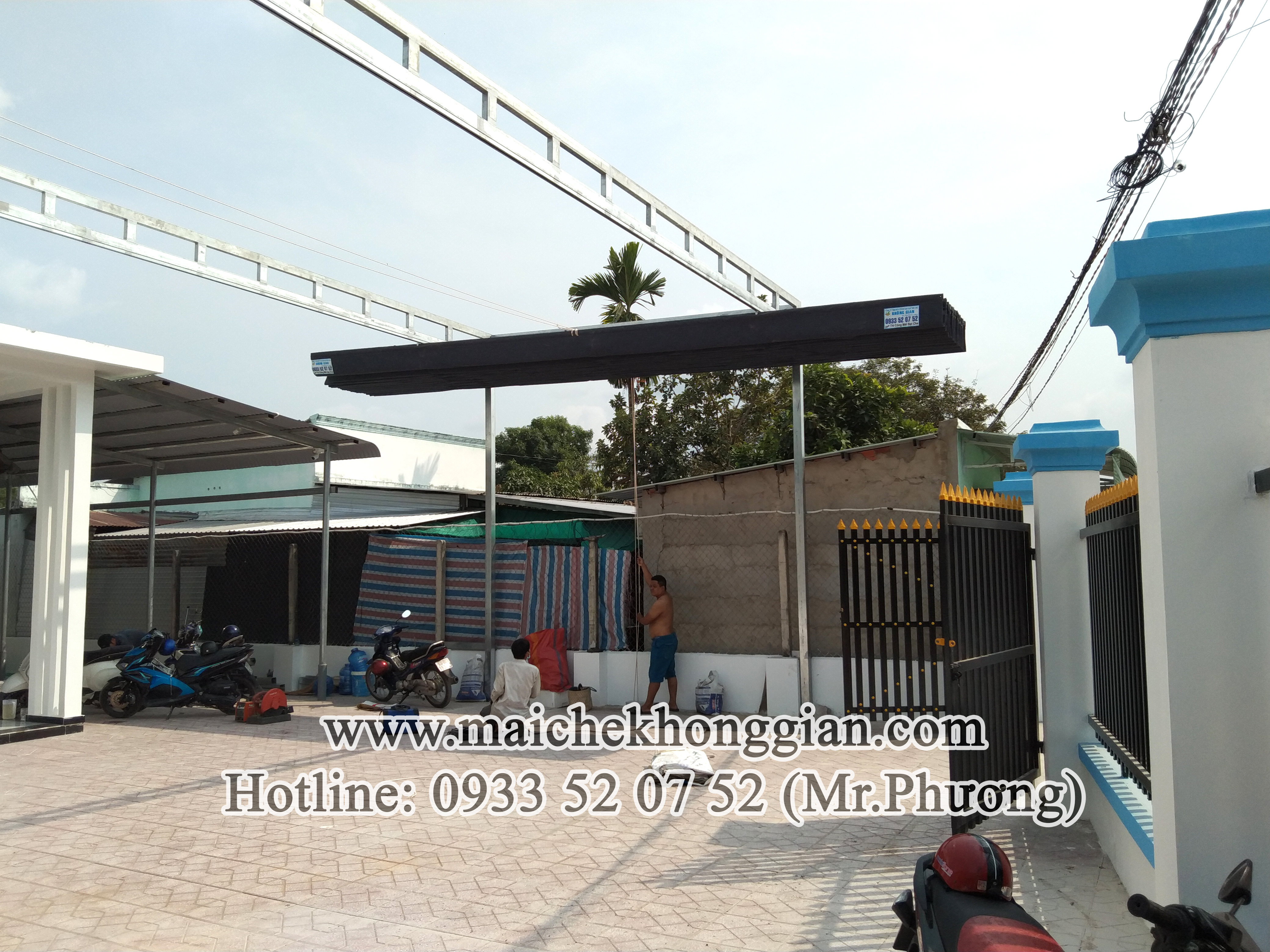 Làm Mái Che Bạt Xếp Huyện Mang Thít Vĩnh Long
