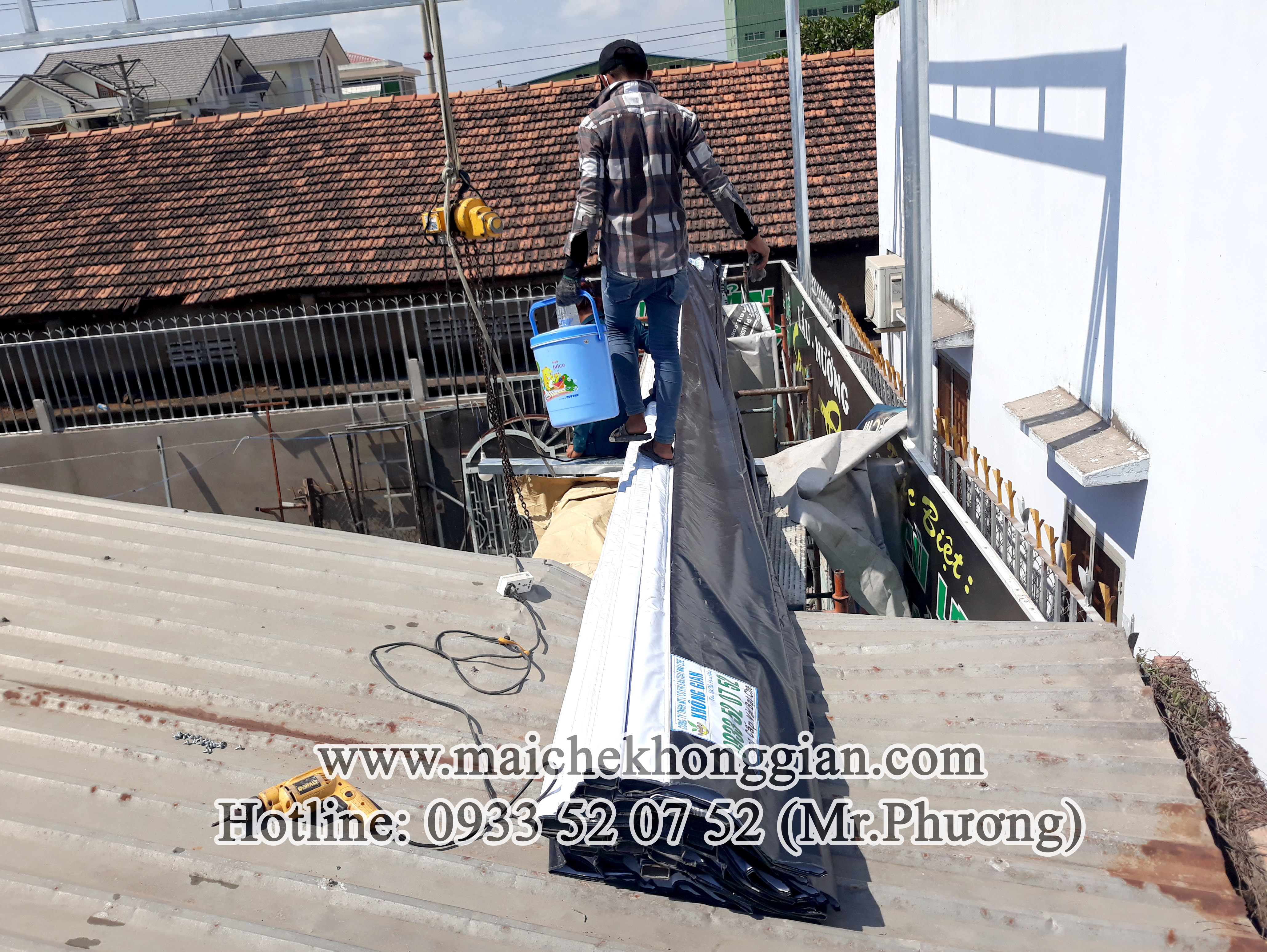 Mái bạt che mưa Vĩnh Hưng Long An