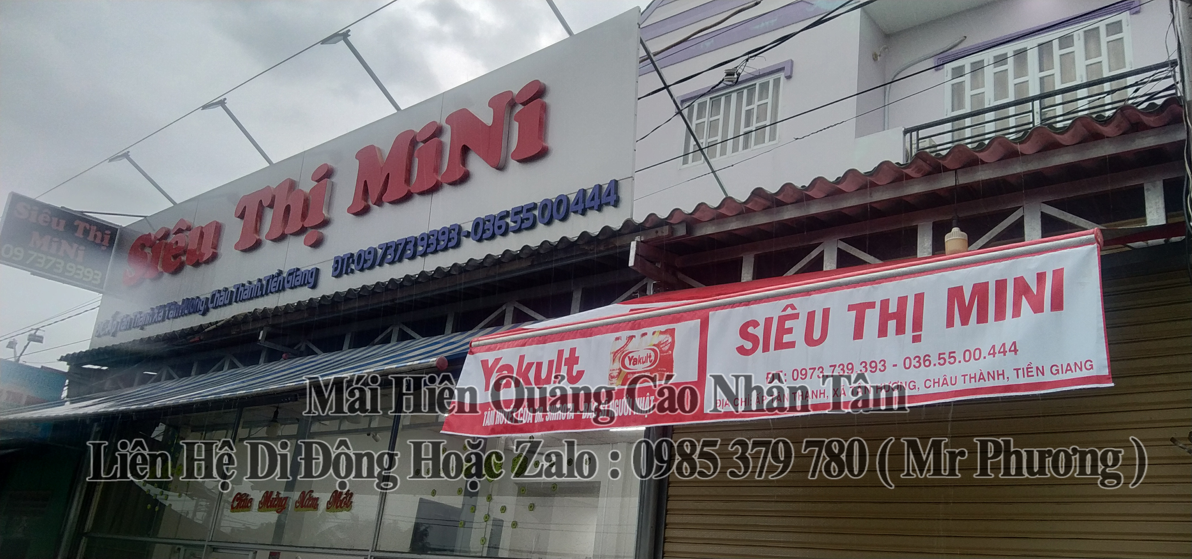 Mái Hiên Quảng Cáo Cửa Hàng