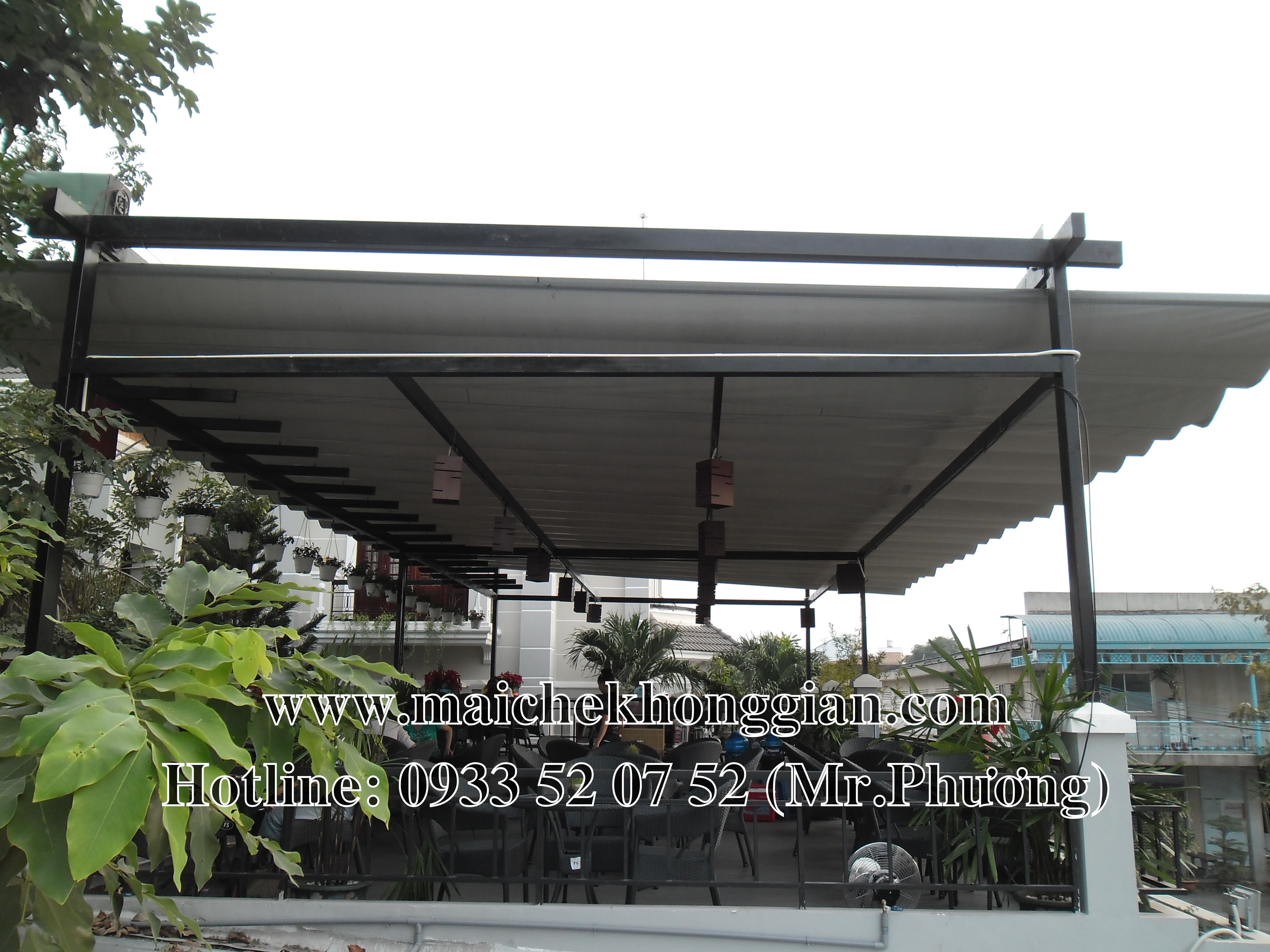 Làm mái bạt che Cần Giuộc Long An