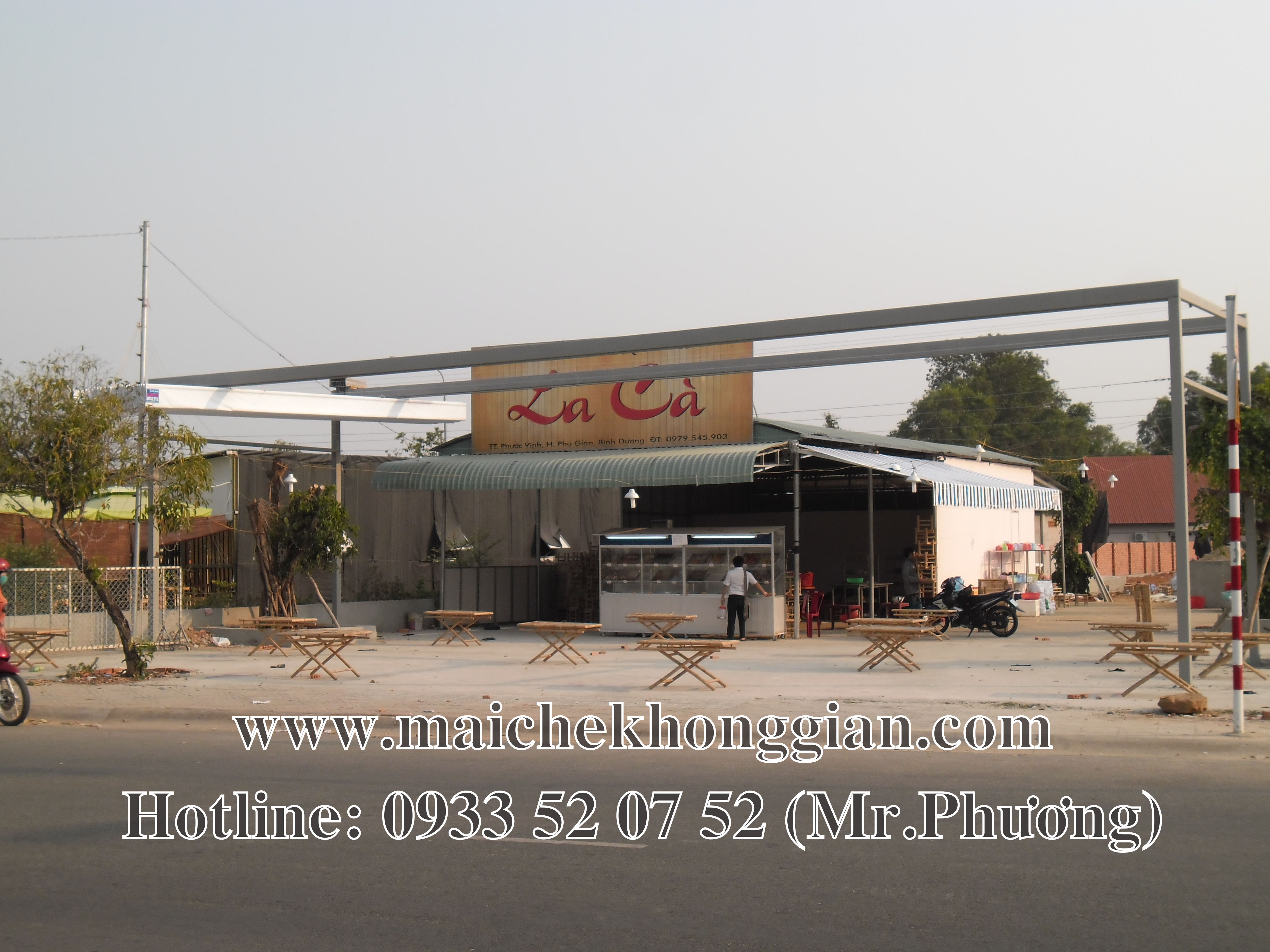 Làm mái che di động Đức Huệ Long An