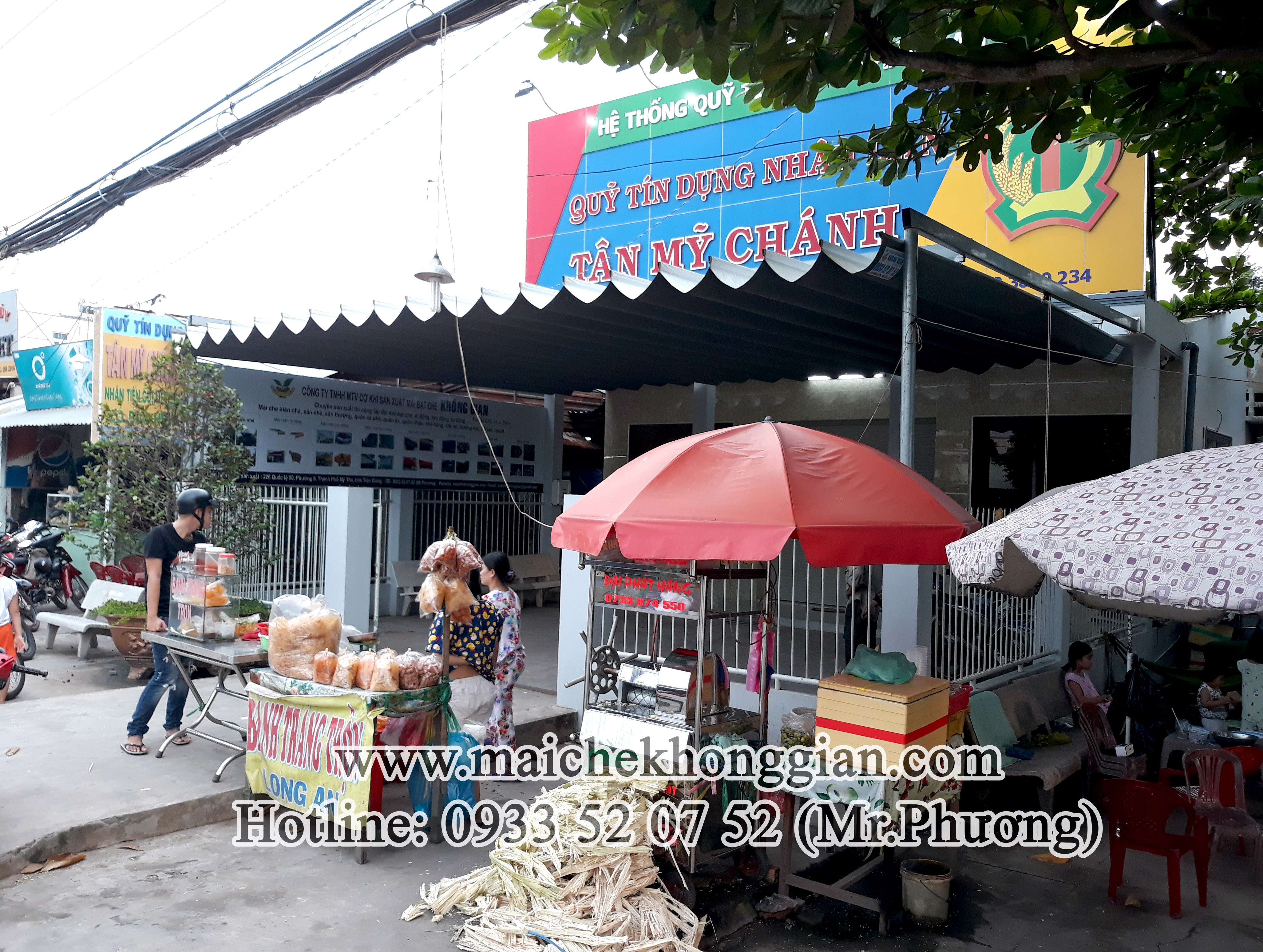Làm mái che xếp Thạnh Hóa Long An